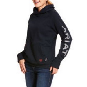 Ariat® FR Primo Fleece Women's Navy Logo Hoodie