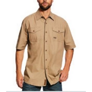 Ariat® Rebar™ Made Tough DuraStretch™ Men's Khaki Work Shirt