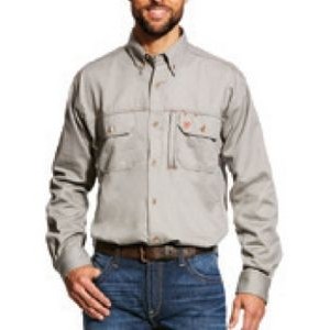 Ariat® FR Solid Men's Silver Fox Vent Shirt