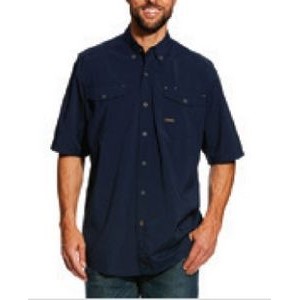 Ariat® Rebar™ Made Tough DuraStretch™ Men's Navy Blue Vent Shirt