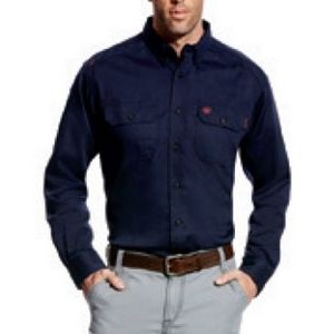Ariat® FR Solid Men's Navy Work Shirt