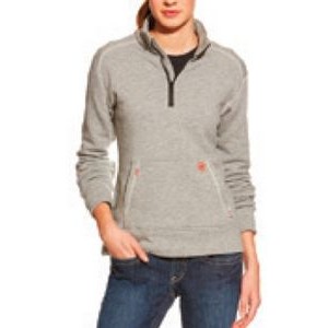 Ariat® FR Polartec® Women's Heather Gray ¼ Zip Fleece Jacket