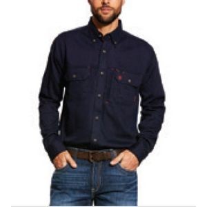 Ariat® FR Solid Men's Navy Vent Shirt