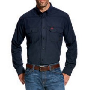 Ariat® FR Featherlight Men's Navy Work Shirt