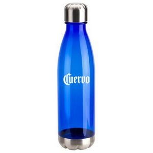 25 Oz Tritan Plastic Bottle With Stainless Base And Cap