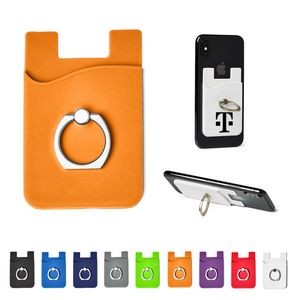 Silicone Phone Wallet With Finger Ring
