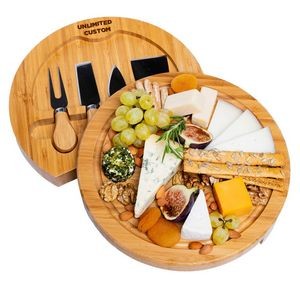 Cheese Snack Serving Bamboo Board 4-Piece Set