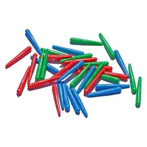36 Standard Plastic Cribbage Pegs w/ a Tapered Design in 3 Colors - Red, Blue & Green