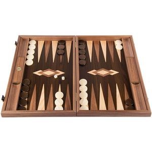 Luxury Walnut Tree-Trunk Backgammon Set - 19 inches - Handcrafted in Greece