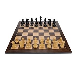Ultimate Chess Set with Wooden Board 20.75 in., 3.75 in. King