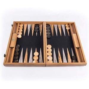 Luxury Natural Cork & Wood Backgammon Set - 19 inches - Handcrafted in Greece
