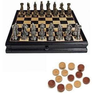 Medieval Chess & Checkers Game Set - 15 in.