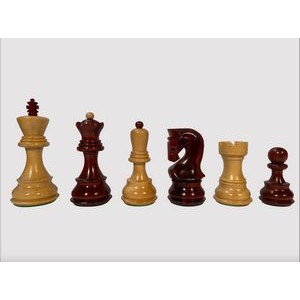Zagreb Chess Pieces, Redwood and Boxwood 3.75 in. King