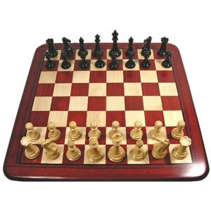Luxury Staunton Redwood Chess Set - Triple Weighted Pieces
