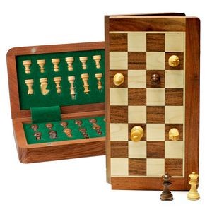 7 Inch Magnetic Wood Folding Chess Set