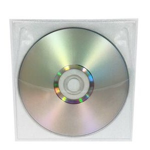 CD Duplicated & Printed in Clear Vinyl Adhesive Sleeve