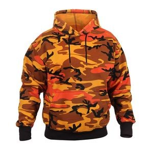 Adult Savage Orange Camouflage Pullover Hooded Sweatshirt (S-XL)