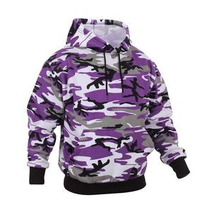 Adult Ultra Violet Camouflage Pullover Hooded Sweatshirt (S-XL)