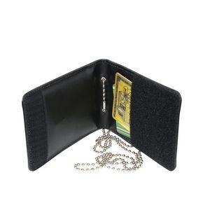 Leather Neck ID Badge Holder w/ Chain