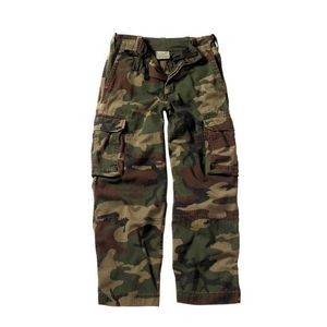 Youth Woodland Camouflage Vintage Paratrooper Fatigue Pants (XXS to XL)