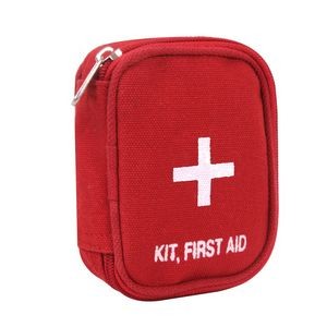 Red Military Zipper First Aid Pouch