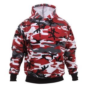 Red Camo Pullover Hooded Sweatshirt (2X-Large)