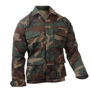 Woodland Camouflage Tactical B.D.U. Shirts (XS to XL)