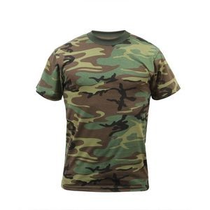 Kids' Woodland Camouflage Military T-Shirt XS to XL