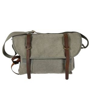 Vintage Canvas Explorer Shoulder Bag w/Leather Accents