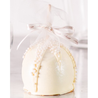 Bride Wedding Caramel Apple w/White Belgian Chocolate