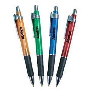 Color Barrel w/ Black Grip Pen