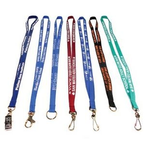 3/8" Screen Imprinted Lanyard w/ Attachment (15 Days)