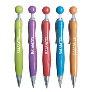 Round Top Pen w/ Slim Curved Color Barrel (3 Days)