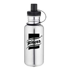 20 Oz. Big Open Mouth Stainless Sport Bottle w/ Push Pull Drink Spout