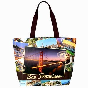 Full-Color Double Layered Laminated Non-Woven SF Travel Bag 20"x14"x6"