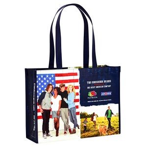 Custom Full-Color Laminated Non-Woven Promotional Tote Bag 15"x11.5"x5"