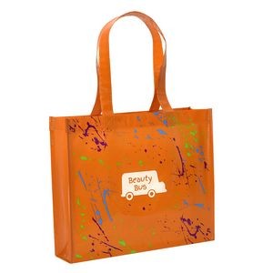 Custom Full-Color Laminated Non-Woven Promotional Tote Bag 13.5"x11.5"x3.5"