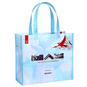 Custom 120g Full-Color Laminated Non-Woven Promotional Tote Bag 15"x13"x5"