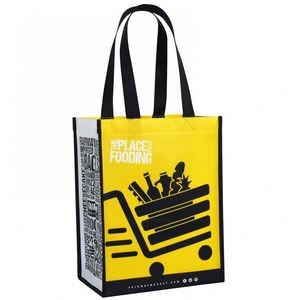 Custom Full-Color Laminated Non-Woven Promotional Tote Bag 9"x12"x6.5"