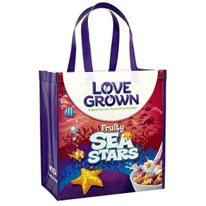 Custom 120g Laminated Non-Woven Promotional Tote Bag 14"x15x8"