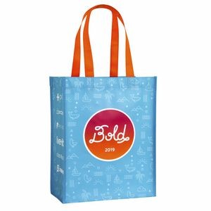 Custom Full-Color Laminated Non-Woven Promotional Tote Bag 10"x13"x6"