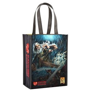Custom Full-Color Laminated Non-Woven Promotional Tote Bag 10"x13"x6"
