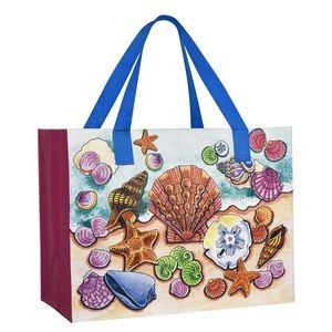 Custom Full-Color 180g Laminated PET Woven Bag (Made of Recycled Bottles) 18x12x6
