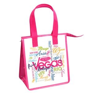 Full-Color 120g Laminated Non-Woven Insulated Lunch Bag w/Zipper Closure 9"x10"x5.5"