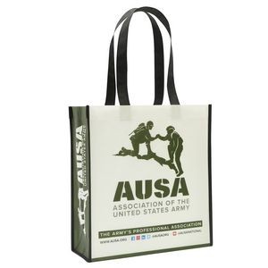 Custom Full-Color Laminated Non-Woven Promotional Tote Bag 12"x13"x8"