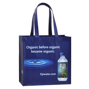 Custom Full-Color Printed 145g Laminated RPET (recycled from plastic bottles)Tote Bag 12"x13"x8"