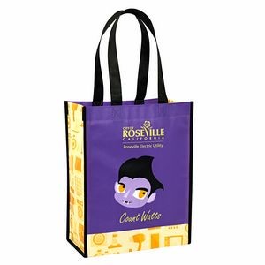 Custom Full-Color Laminated Non-Woven Promotional Tote Bag 10"x13"x5"