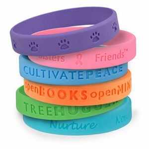 1/2" Debossed Silicone Wristband