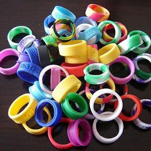 1/4" Wide Multi-Color Silicone Ring