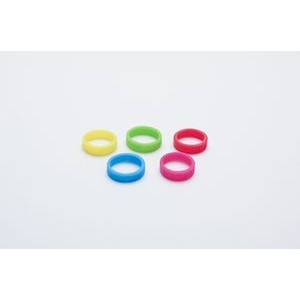 6mm Wide Embossed Solid Color Silicone Ring